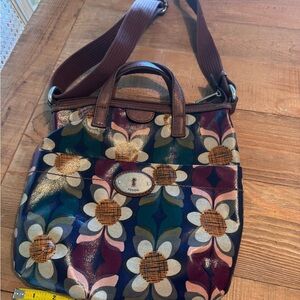 Fossil Multicolor Floral Shoulder Bag